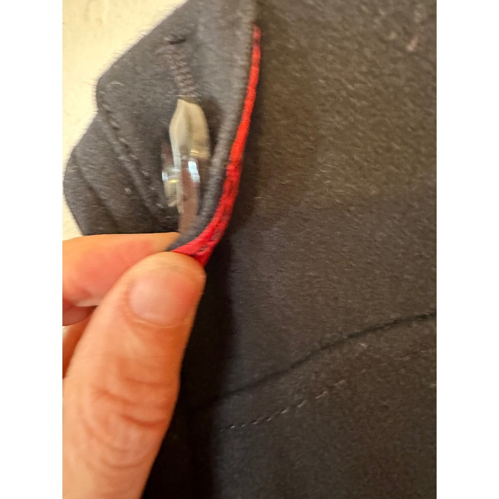 Vintage Miss Sixty M60 Black Wool Blend Peacoat Red Satin Lining Gothic Y2K XL - Picture 3 of 16